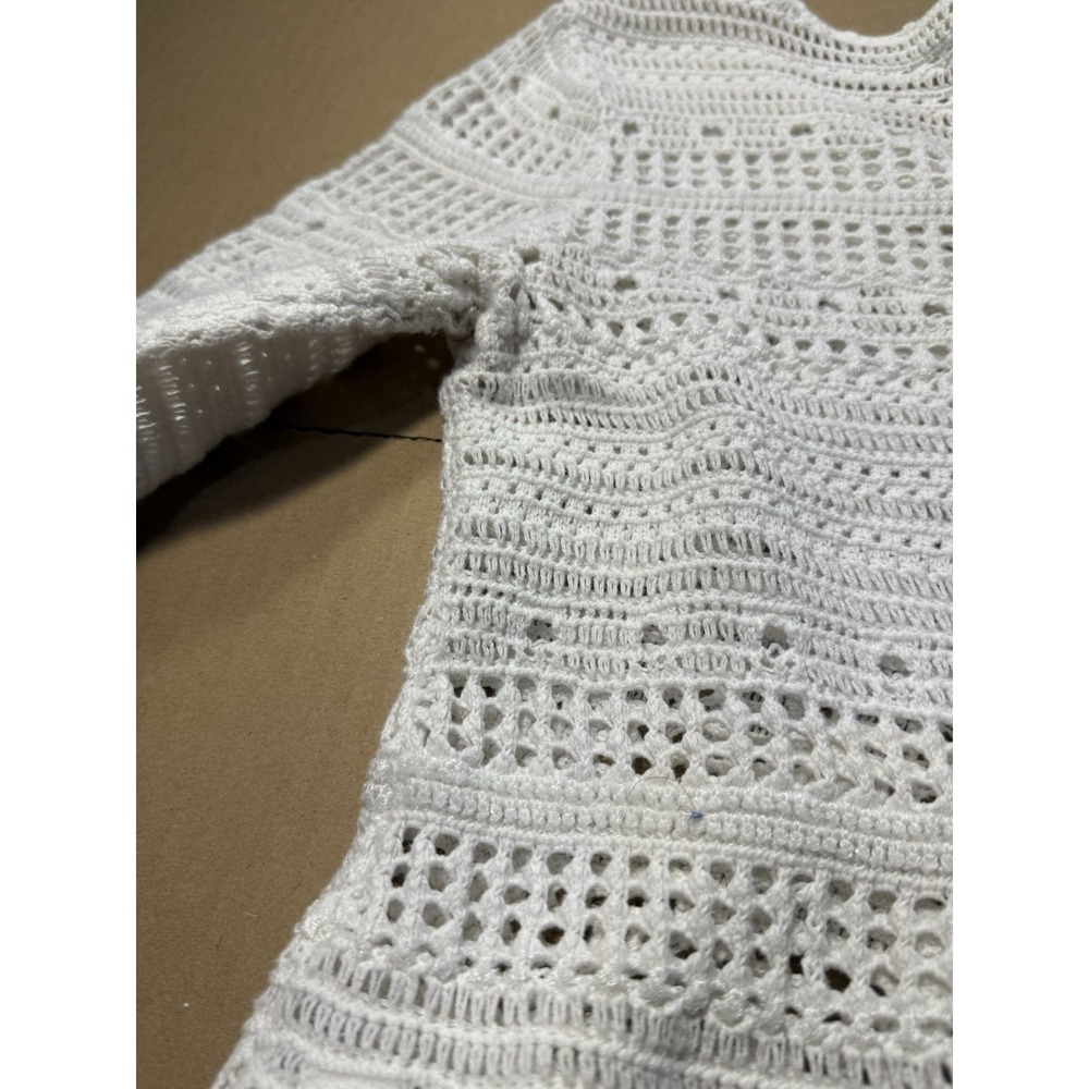 Vintage Y2K ‎ Crochet beach Cover Up Dress  Beach Boho Festival Size Large - Picture 9 of 10